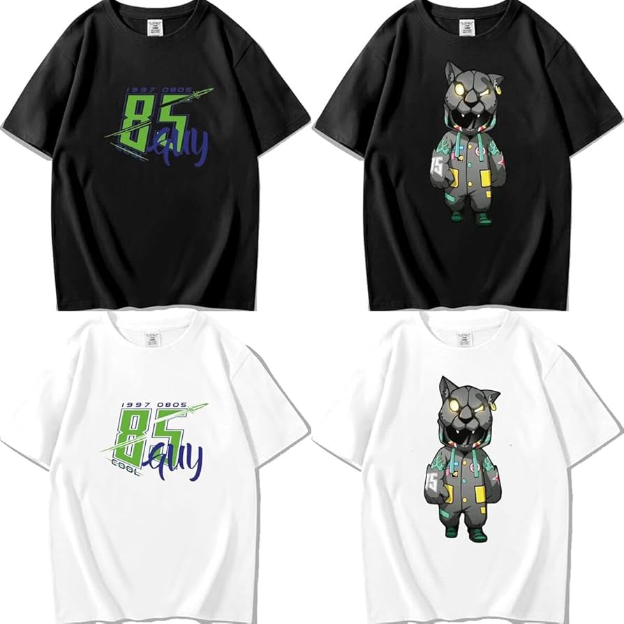 陳情令　王一博「黒豹」Tシャツ(Lサイズ半袖) Amazon.co.jp: 王一博（ワン・イーボー）Tシャツ 半袖 ヒョウ猫